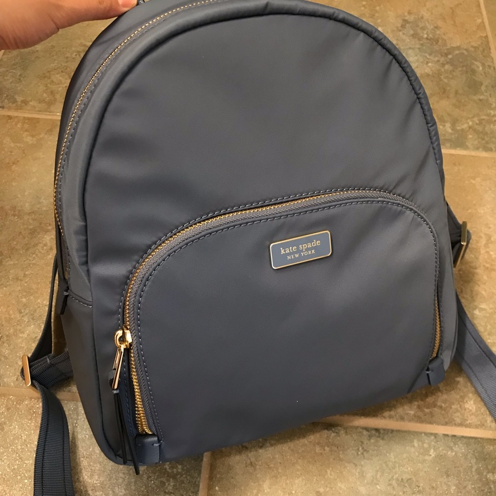 KATE SPADE NYLON MEDIUM BLUE BACKPACK BAG WKRU5913 - Picture 1 of 8
